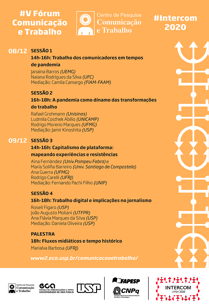 Fórum discute a intensificação e a plataformização do trabalho e da comunicação durante a pandemia
