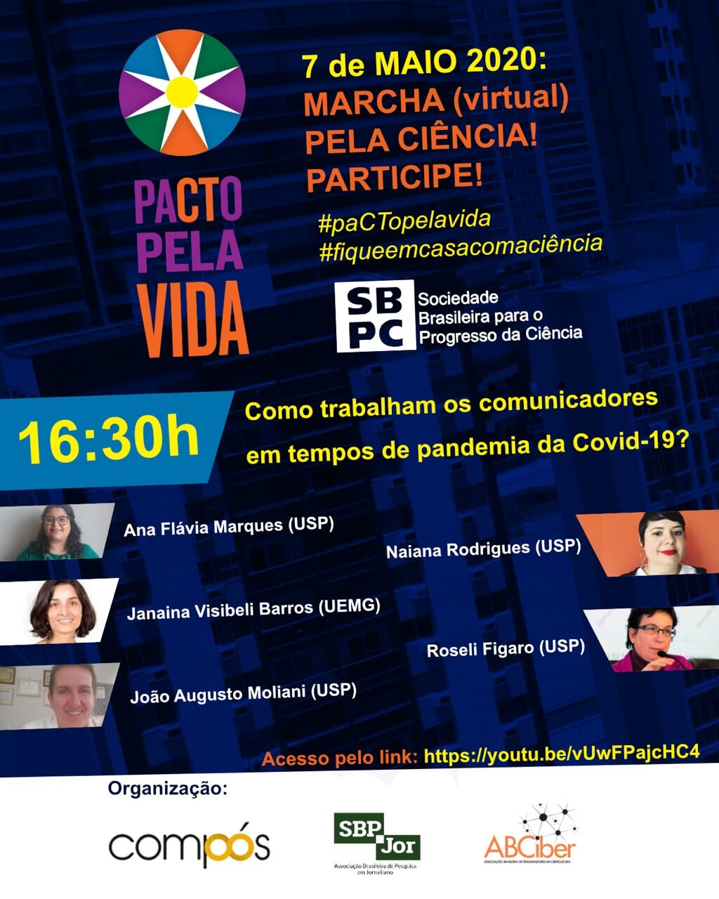 CPCT promove “live” na Marcha Virtual pela Ciência