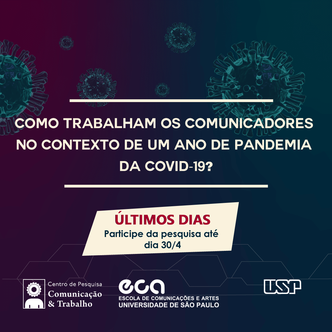 Termina nesta 6ª feira (30 de abril) pesquisa sobre comunicadores e a Covid-19