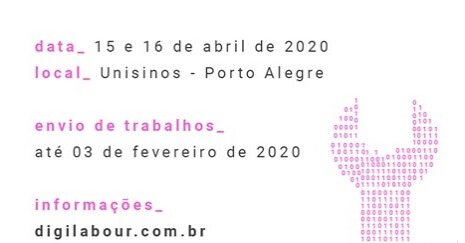 [EVENTO ADIADO] Submissões de resumo para I DigiLabour vão até início de fevereiro
